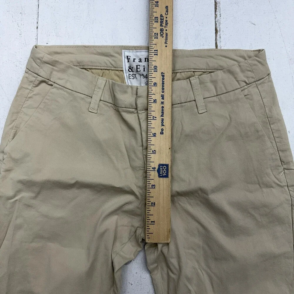Frank & Eileen Pants Womens 6 Beige Wicklow Chino Crop Twill Stretch Pockets - Picture 6 of 9